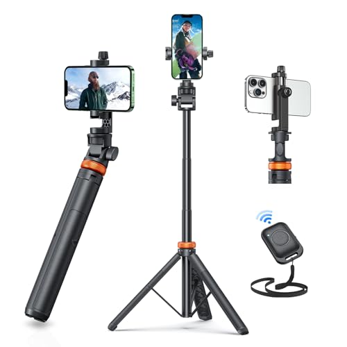 EUCOS 62" Phone Tripod, Tripod for iPhone & Selfie Stick with Remote