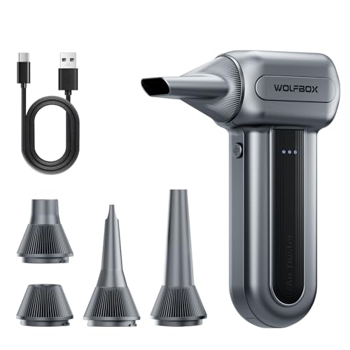 WOLFBOX MF70 Compressed Air Duster, 3-Speed Adjustable, Electric, Cordless