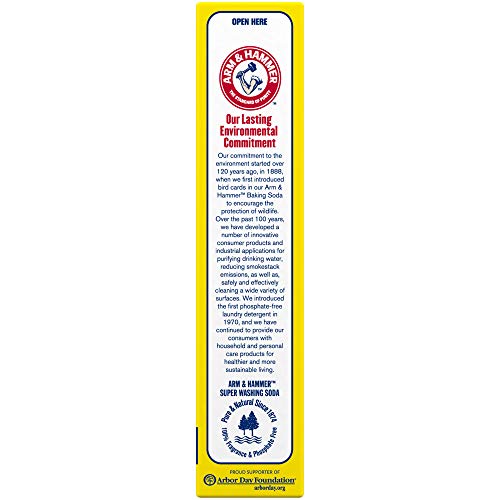 ARM & HAMMER Super Washing Soda Household Cleaner and Laundry Booster, 55 oz Box
