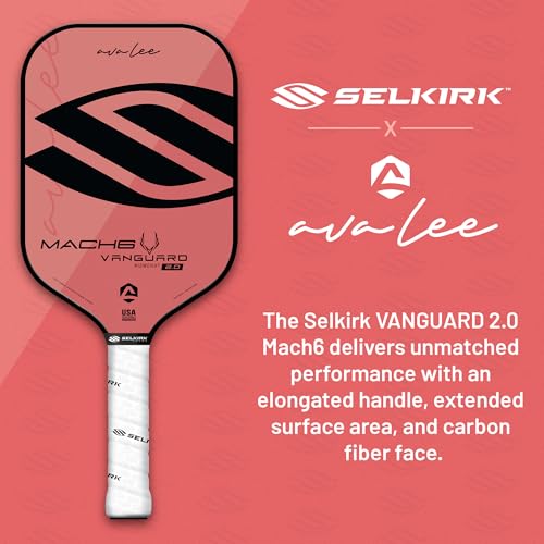 Selkirk Vanguard 2.0 Pickleball Paddle | Carbon Fiber Pickleball Paddle with a Polypropylene X5 Core | Pickleball Rackets Made in The USA | Mach 6 Midweight, Arizona Sun |