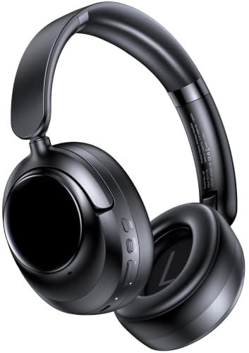 Hybrid Active Noise Cancelling Headphones, Bluetooth 6.0 Wireless Headphones Over Ear Headset with 120H Playtime, Hi-Res Audio, 5-ENC Mic, 35dB ANC Headphone Transparency Mode for Travel Black M