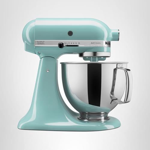 KitchenAid Artisan Series 5 Quart Tilt Head Stand Mixer with Pouring Shield KSM150PS, Aqua Sky