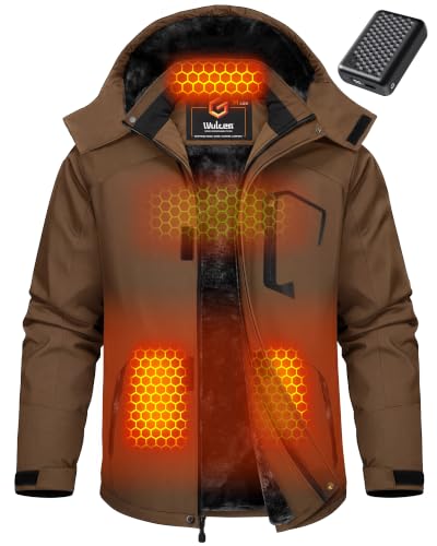 Men Puffer Heated Jacket Battery Pack Included Winter Coat Gamer Tech Lover Nurse Doctor EMT Rad Lab Radiology Mri Surgical Ultrasound Pharmacist Gadgets Guy Dad BF Him Her 2026 Fun Cool Best Gift