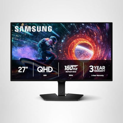 Samsung 27” Odyssey OLED G5 (G50SF) QHD & QD-OLED Gaming Monitor, 180Hz Refresh Rate, 0.03ms (GtG) Response Time, NVIDIA G-Sync Compatible, AMD FreeSync™, LS27FG500SNXZA