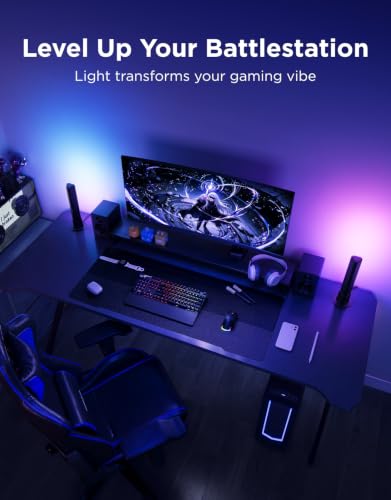 Govee Smart Light Bar, RGBICWW TV Lights for Living Room, Gaming, Black | Compatible with SmartThings, Matter, Alexa, LED Light Bar with Scene and Music Modes for Living Room, Gaming, PC, App Control