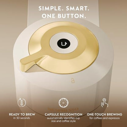 Nespresso Vertuo Next Coffee and Espresso Maker by De'Longhi, Creamy White and Gold