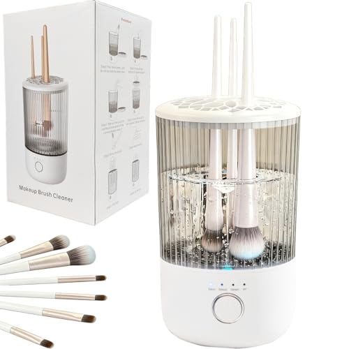 Luslife Electric Makeup Brush Cleaning Machine, Multi Functional Integrated Makeup Brushes Cleaner, One Click Start, Suitable for Various Makeup Brushes & Tools