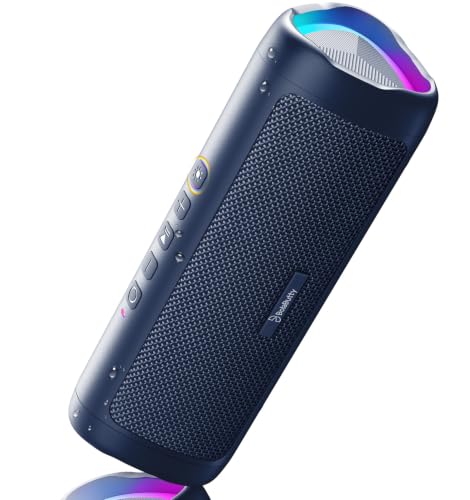Bluetooth Speaker, 20W HD Sound, Portable Wireless, IPX5 Waterproof, Up to 24H Playtime, TWS Pairing, for Home/Party/Outdoor/Camping/Beach Essentials, Electronic Gadgets, Birthday Gift (Navy)