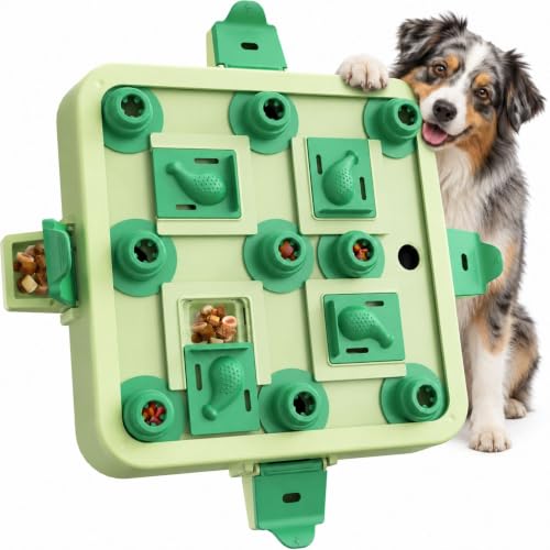 KADTC 3-Level Dog Chess Puzzle Toy, Brain & Mental Stimulation, Smart Dogs | Large size. Beginner-to-Advanced challenge beats boredom, burns energy, builds focus, slows eating, rewards sharper thinking.