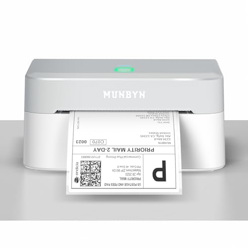 MUNBYN Bluetooth Thermal Label Printer, Wireless 4x6 Shipping Label Printer