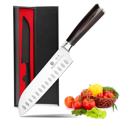 imarku Santoku Knife 7 Inch with Sharp Japanese High Carbon Stainless Steel