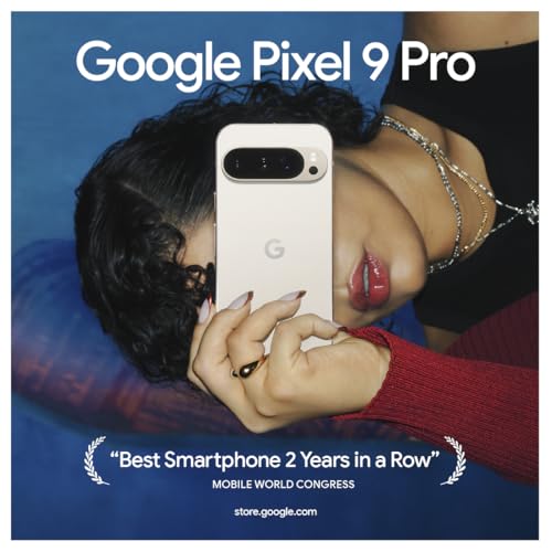 Google Pixel 9 Pro - Unlocked Android Smartphone with Gemini, Triple Rear Camera System, 24-Hour Battery, and 6.3" Super Actua Display - Hazel - 128 GB