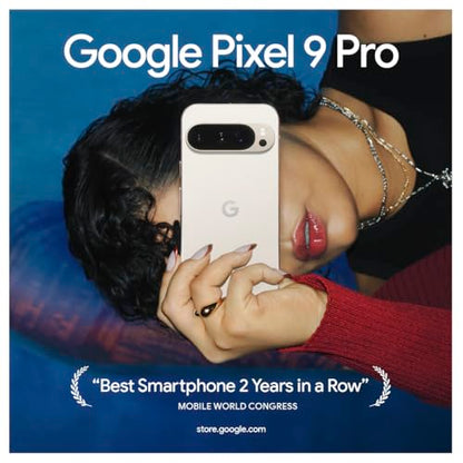 Google Pixel 9 Pro - Unlocked Android Smartphone with Gemini, Triple Rear Camera System, 24-Hour Battery, and 6.3" Super Actua Display - Hazel - 128 GB