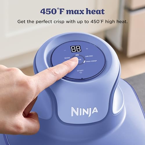Ninja | Air Fryer | Crispi 4-in-1 Portable Cooking System | 4QT & 6 Cup Glass Containers, Crisper Plates & Storage Lids Included | Microwave, Freezer & Dishwasher Safe | Frosted Lilac | FN101PR
