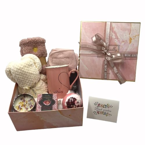 BEECO GIF2U Spa Gift Basket for Women - Luxury Self Care Relaxation Birthday Gift, Get Well Soon for Friend, Scented Bath Box for Christmas, Thanksgiving, Valentine's Day