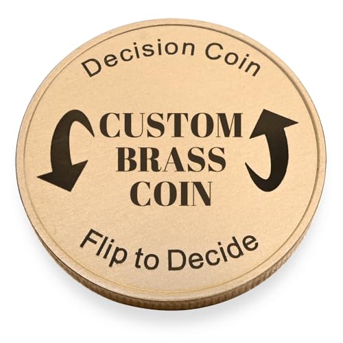 Personalization Brass Decision Coin for New Parents Custom Double-Sided Yes No Challenge Pocket Coins Customized Funny Gifts for Women Men Couples