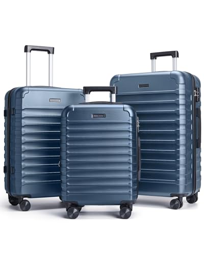 LIGHT FLIGHT Luggage Sets 3 Pcs Suitcase with Wheels, 20"/24"/28", Royal Blue | Durable Suitcase Set with Spinner Wheels, Hard Shell Lightweight Luggage with TSA Lock