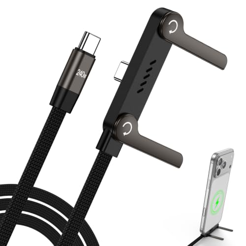 Invisible Stand Charger Cable 240w Fast Charging USB C to USB C Cord 5FT
