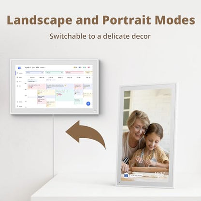 Dragon Touch 15.6" Digital Calendar Chore Chart – 1080P Full HD Interactive Touchscreen, Smart Family Planner, Hearth Display Digital Calendar Wall & Desk Mountable for Seamless Scheduling