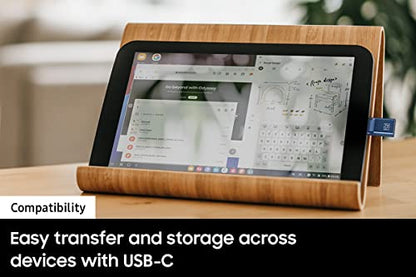 SAMSUNG Type-C™ USB Flash Drive, 256GB, Transfers 4GB Files in 11 Secs w/Up to 400MB/s 3.13 Read Speeds, Compatible w/USB 3.0/2.0, Waterproof, 2022, Blue, MUF-256DA/AM