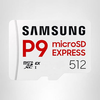 Samsung P9 Express microSD Express Card, 512GB microSDXC Memory Card, Up to 800 MB/s, for Nintendo-Switch ™ 2, (MB MK512T/AM)