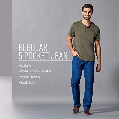 Rustler Men's Classic Regular Fit, Stonewash, 32W x 32L