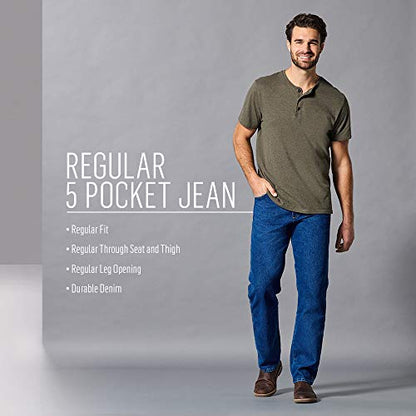 Rustler Men's Classic Regular Fit, Stonewash, 32W x 32L