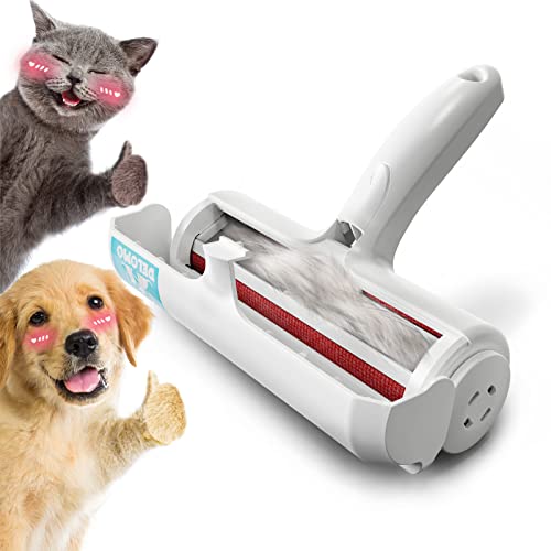 DELOMO Pet Hair Remover Roller, Reusable Lint Roller for Dog and Cat Hair