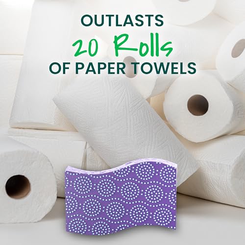 Scotch-Brite Odor Resist Non-Scratch Scrub Sponge, Dishwasher-Safe Kitchen Sponges that Resist Bacterial Odors, Multipurpose Dish Sponge for Gentle Cleaning, 6 Dish Sponges