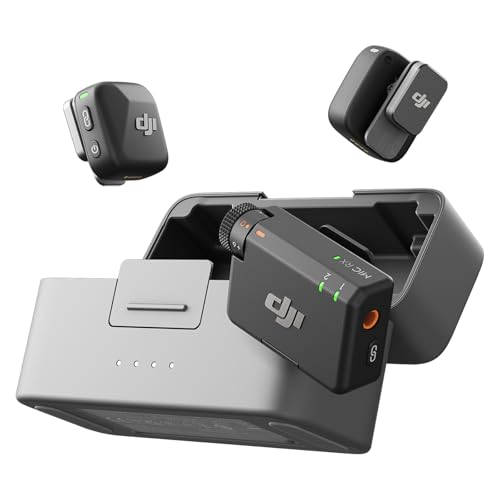 DJI Mic Mini (2 TX + 1 RX + Charging Case), Ultralight, Detail-Rich Audio