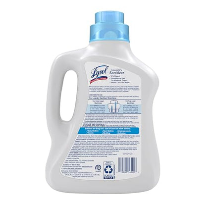 Lysol Laundry Sanitizer Additive, Free & Clear, Free from Fragrance and Dyes, 0% Bleach Laundry Sanitizer, Bacteria-causing Laundry Odor Eliminator, Unscented, 90 Fl Oz (Pack of 1) - Package May Vary