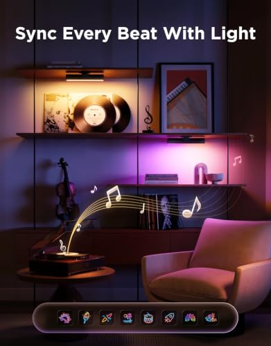 Govee Smart Light Bar, RGBICWW TV Lights for Living Room, Gaming, Black | Compatible with SmartThings, Matter, Alexa, LED Light Bar with Scene and Music Modes for Living Room, Gaming, PC, App Control