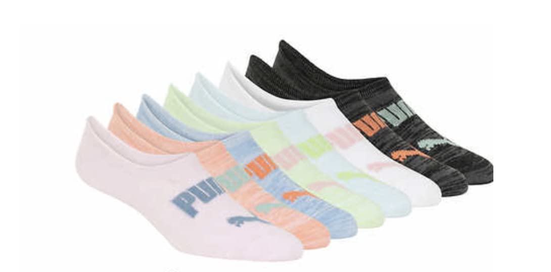 PUMA Women's No Show Sneaker Socks 8 Pack