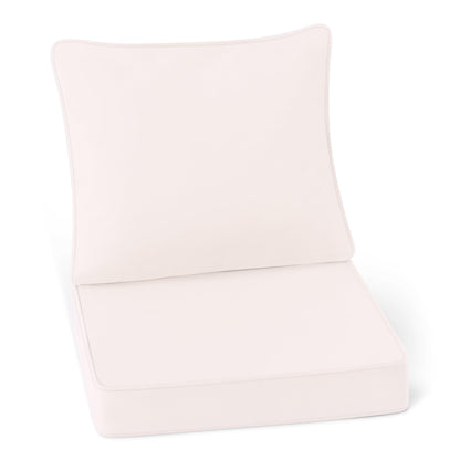 Amazon Basics Patio Chair Cushion with Back, 19x19x3 inch, Beige, 1-Pack