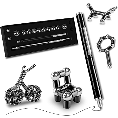 LARAH Black Fidget Pen Toy, Sensory Tool EDC Fidgeting Game for Adults, Cool Gadget Best for Stress and Anxiety Relief and Kill Time, Novelty Gifts for Teen and Adults