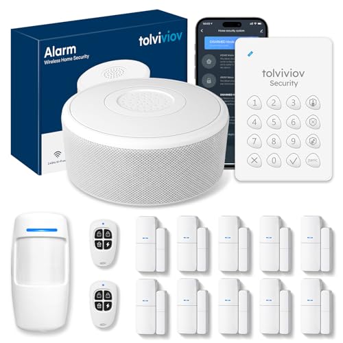 15-Piece WiFi Home Security System, DIY Wireless Alarm Kit, No Subscription
