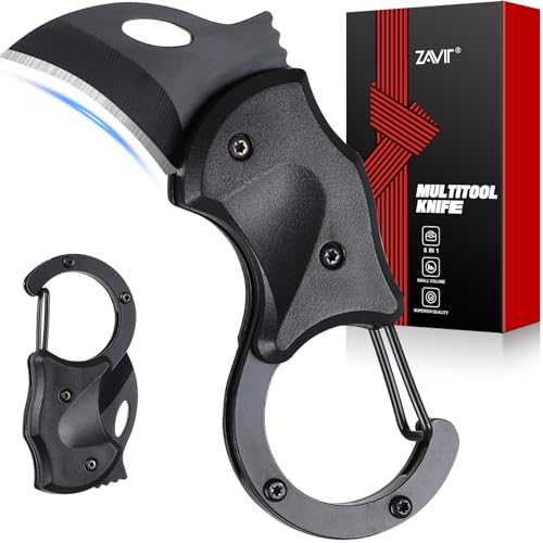 ZAVIT Gifts for Men Brother, Small Pocket Knife for Men, Christmas Stocking Stuffers, Keychain, Box Cutter EDC Gadgets for Husband Him, Unique Gifts ldea for Camping Fishing Hiking