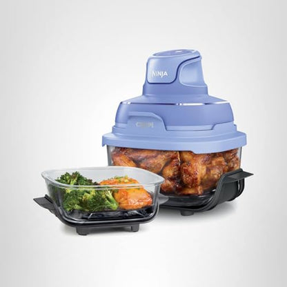 Ninja | Air Fryer | Crispi 4-in-1 Portable Cooking System | 4QT & 6 Cup Glass Containers, Crisper Plates & Storage Lids Included | Microwave, Freezer & Dishwasher Safe | Frosted Lilac | FN101PR