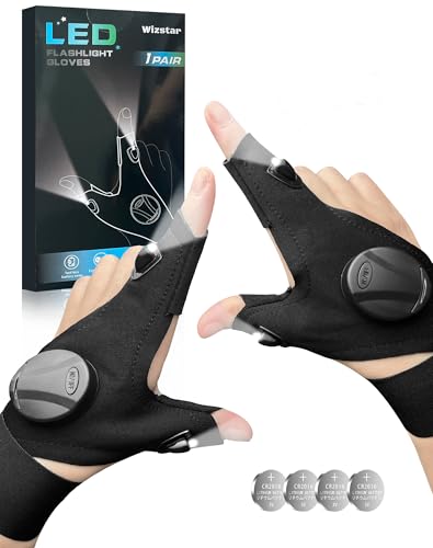 LED Flashlight Gloves with Toggle Switch, Gifts for Men Boyfriend Husband