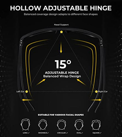 Sunglasses for Men Lightweight Mens Sunglasses for Golf Fishing Driving (3 Pack)