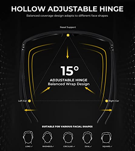 Sunglasses for Men Lightweight Mens Sunglasses for Golf Fishing Driving (3 Pack)