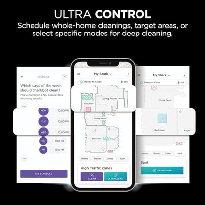 Shark AI Ultra Voice Control Robot Vacuum with Matrix Clean Navigation, Home Mapping, 60-Day Capacity, XL Self-Empty Base for Homes with Pets, Carpet & Hard Floors
