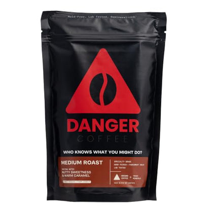 Danger Coffee Ground Mold Free Coffee by Dave Asprey | Medium Roast 10.9 oz