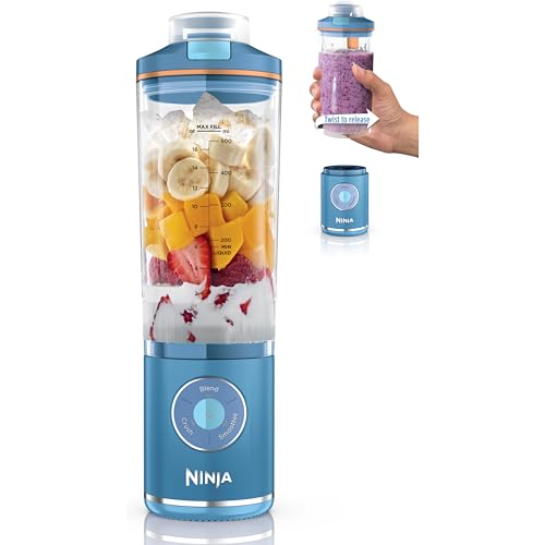 Ninja Blast Max Portable Blender, 22oz, Blue Raspberry, BC251BL2