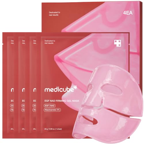 medicube Jelly Gel Mask with Firming NAD EGF | Overnight Face Mask - Korean Skincare, 28g x 4ea