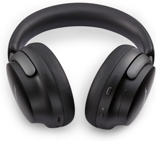 Bose QuietComfort Ultra Bluetooth Headphones, Wireless Headphones with Spatial Audio, Over Ear Noise Cancelling with Mic, Up to 24 Hours of Playtime, Black