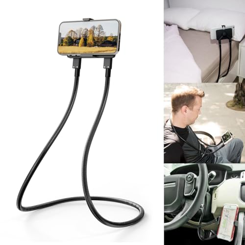 B-Land Cell Phone Holder, Universal Mobile Phone Stand, Lazy Bracket, DIY Flexible Mount Stand with Multiple Function (Black)
