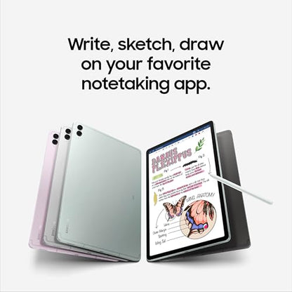 SAMSUNG Galaxy Tab S9 FE+ Plus 12.4” 128GB Android Tablet, Long Battery Life, Powerful Processor, S Pen, 8MP Camera, Lightweight Durable Design, Expandable Storage, US Version, 2023, Lavender