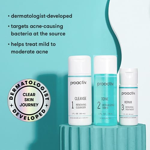 Proactiv Solution Acne Treatment Kit, Original 3-Step Face Routine, 30-Day | Treats and helps prevent acne with a complete 30-day 3-step routine.