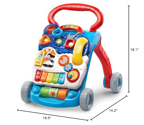 VTech Sit-to-Stand Learning Walker (Frustration Free Packaging), Blue